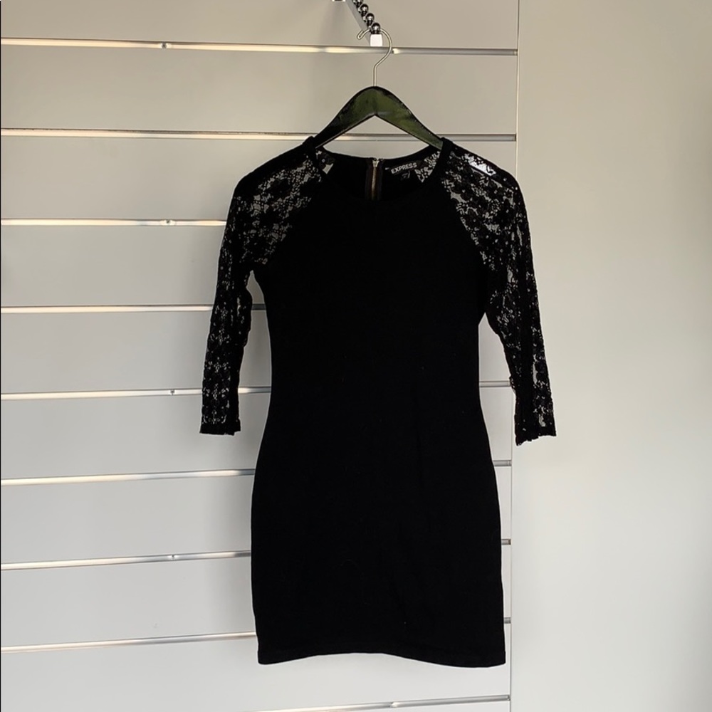 EXPRESS Black Bodycon Cocktail Dress